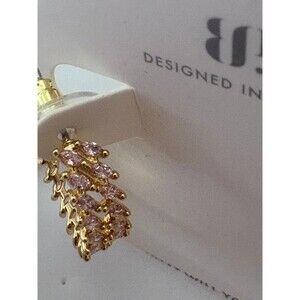 Beautiful gold light pink hoops